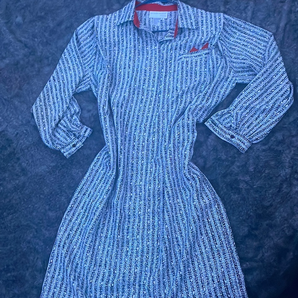 Black and white Schrader dress